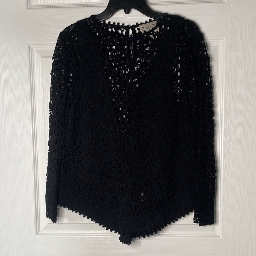Sea New York Floral Lace Long Sleeve Top